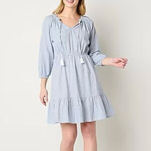 FRYE AND CO. Women's Striped Peasant Dress